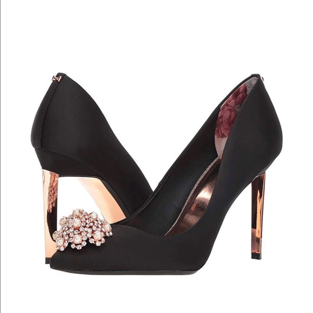 NEW Ted Baker Peetch 2 Black Heels Sz 9 (39.5 EU)